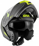 GIVI MOD X.21 CHALLENGER GLOBE Moto Modular Capacete Preto Amarelo