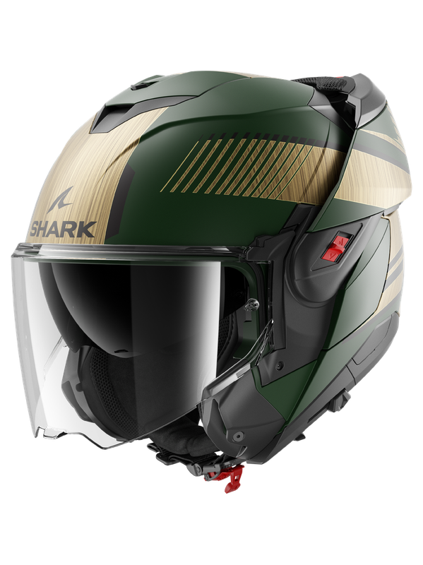 SHARK OXO SIEVE Matte green chrome gold modular Hull – 2 – Maximomoto PT