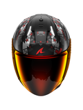 Shark SKWAL i3 Hellcat abierto Casco negro mate cromado rojo