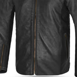 BELA STARK Motorcycle Leather Jackets Black Gray