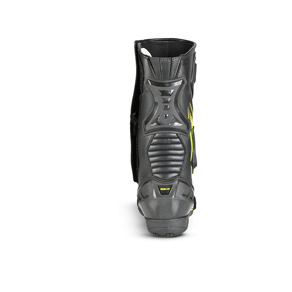 BELA MASTER Homem Moto Couro Botas Preto Fluorescente Amarelo