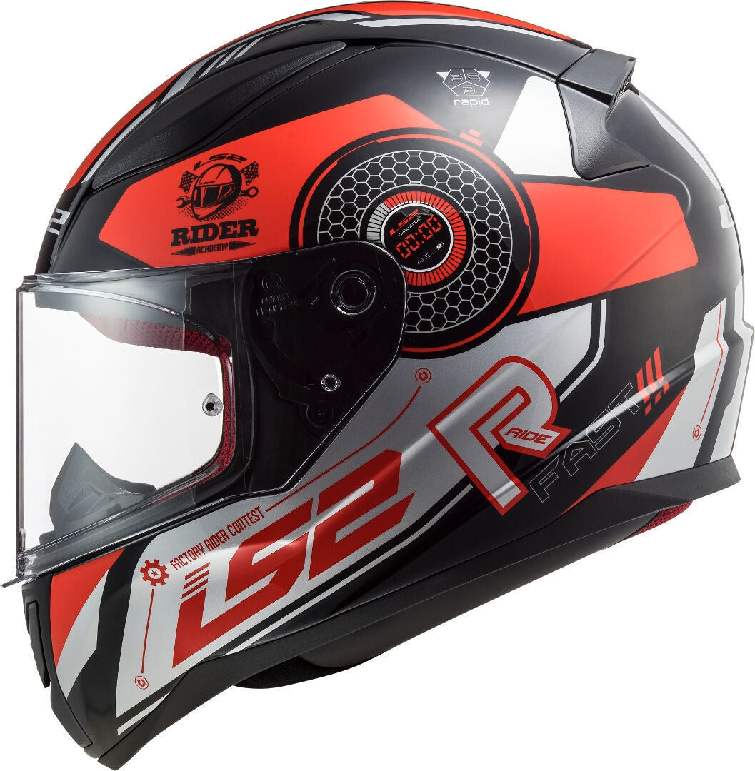 LS2 FF353 RAPID STRATUS CAPACETE INTEGRAL DE MOTO GLOSS PRETO VERMELHO SILVER – 3 – Maximomoto PT
