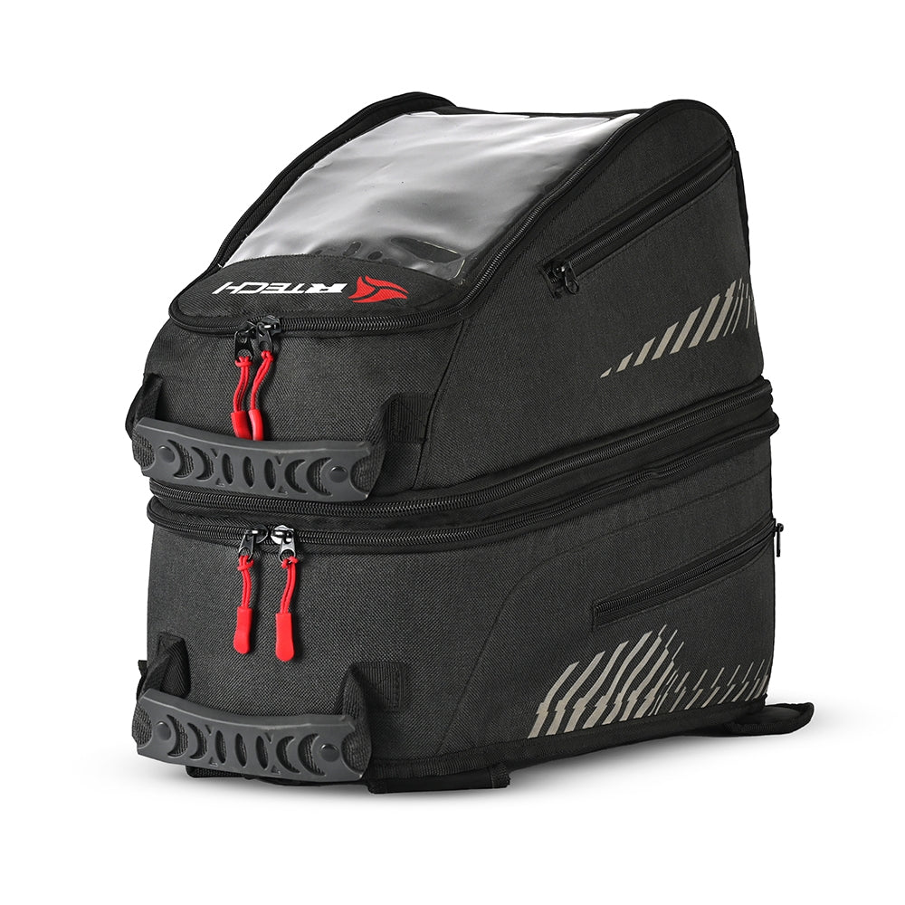 R-TECH Dois Andares Moto Textil Mochila Preto