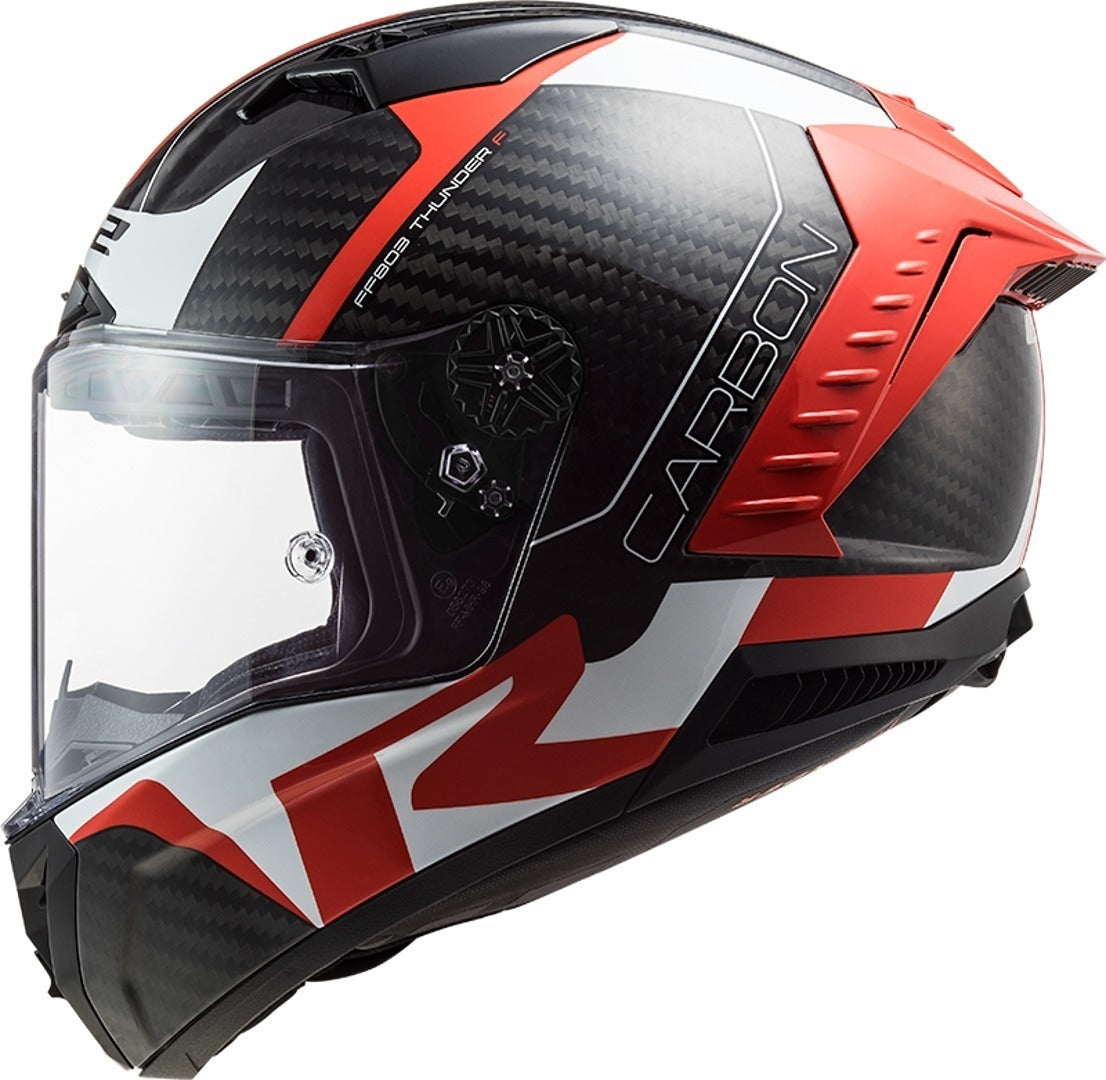 LS2 FF805 THUNDER C CAPACETE INTEGRAL DE MOTO GLOSS VERMELHO BRANCO – 2 – Maximomoto PT