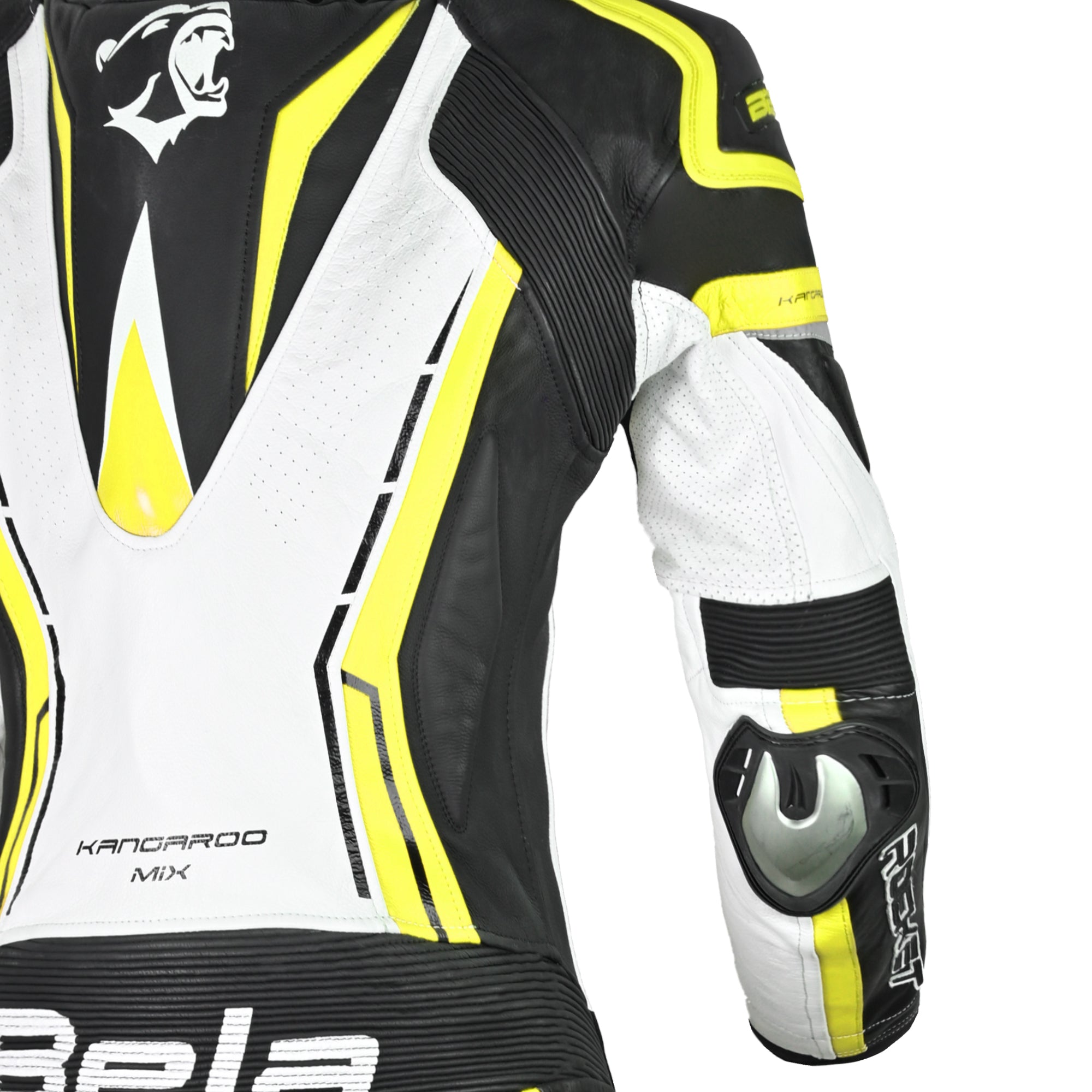 BELA ROCKET MIX 1 PC Senhora Fatos De Moto Preto Branco Amarillo Fluor – 9 – Maximomoto PT