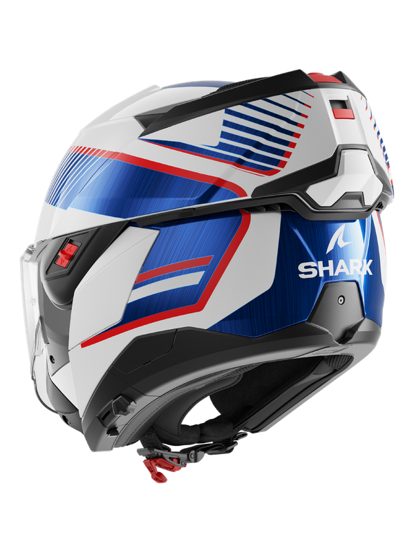 SHARK OXO SIEVE Branco cromado y azul motocicleta modular Casco – 3 – Maximomoto PT
