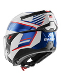 SHARK OXO SIEVE blanco cromado y azul motocicleta modular Casco