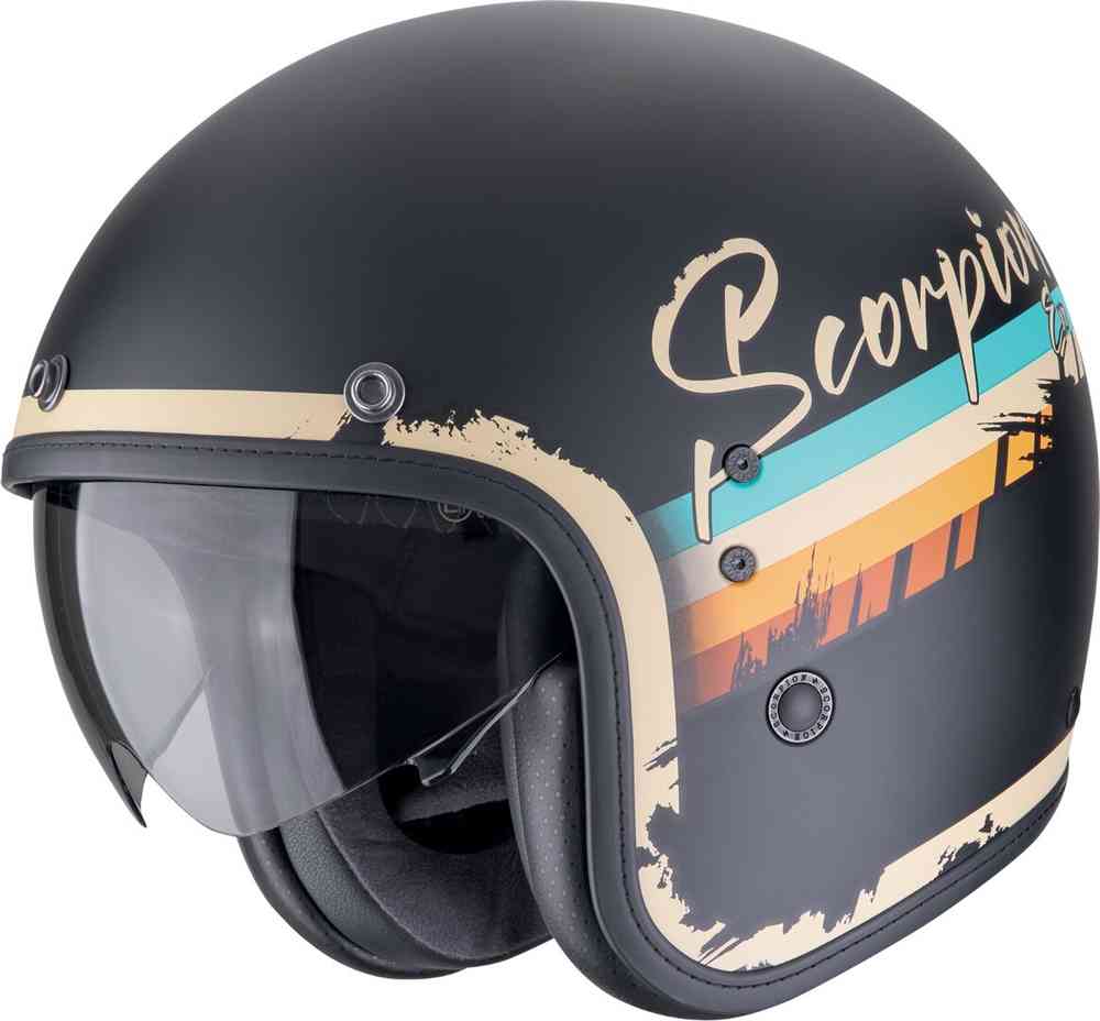 SCORPION BELFAST EVO ADONIS OPEN HELMET Matte black-beige – 1 – Maximomoto PT