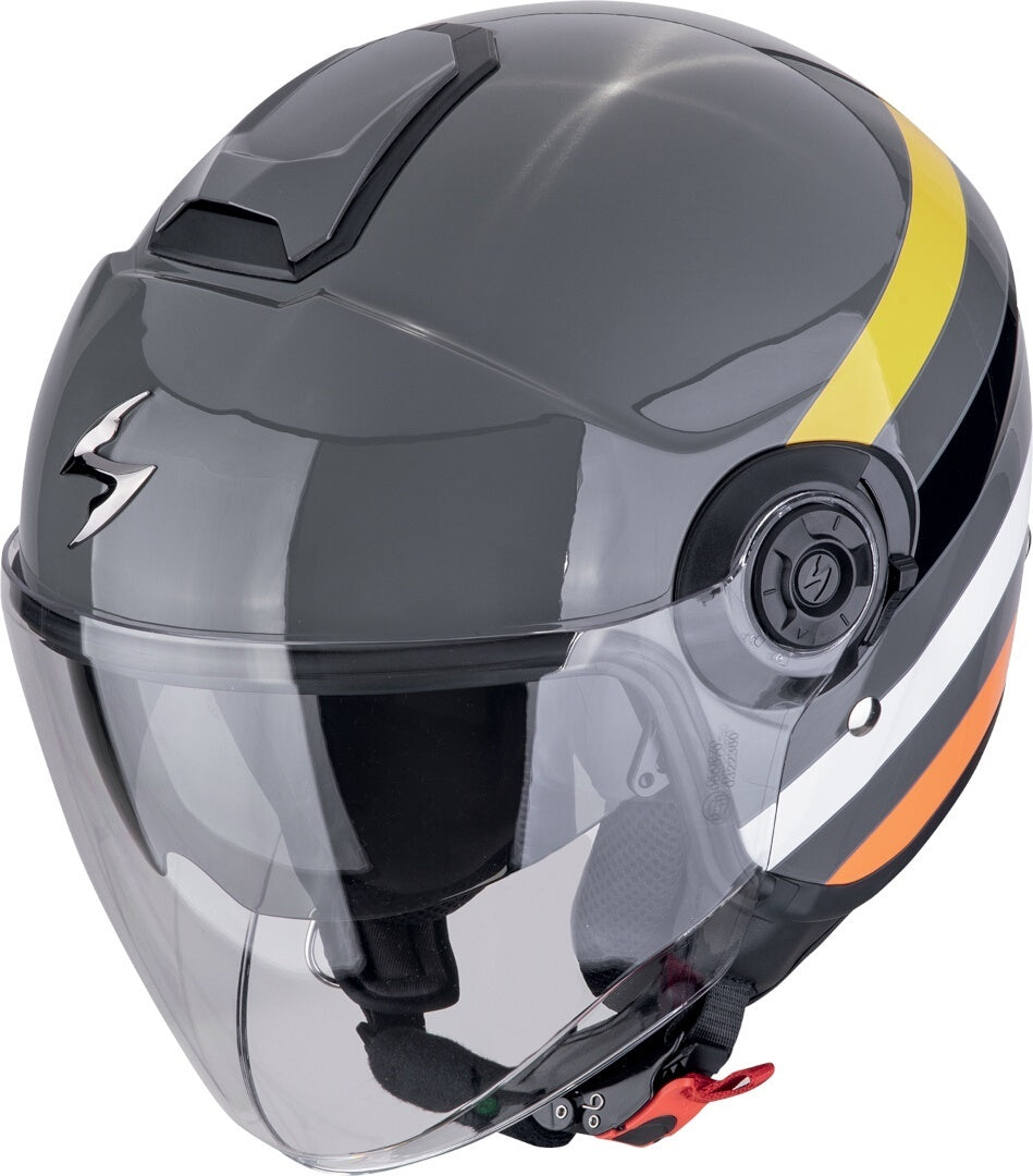 SCORPION EXO-CITY II BEE Urban Motorcycle Jet Casco Gris Amarillo Black – 1 – Maximomoto PT