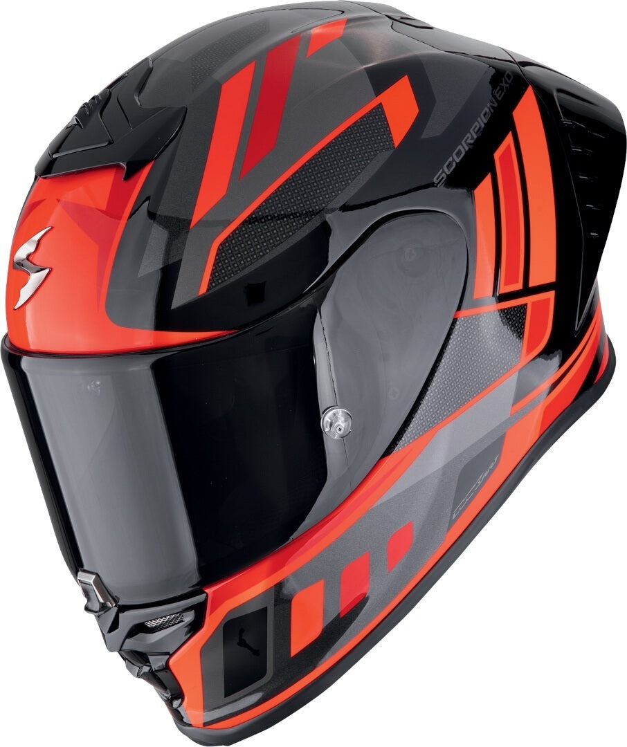 SCORPION EXO-R1 EVO AIR VITAL INTEGRAL CASCO Negro-Plata-Rojo – 1 – Maximomoto PT