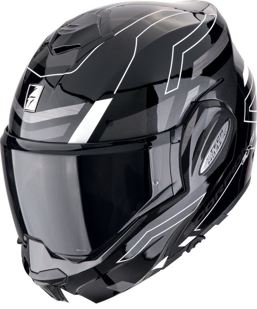 SCORPION EXO Tech Evo Conquer Modular hull Black White – 1 – Maximomoto PT