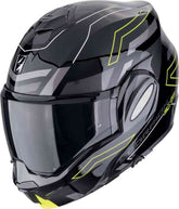SCORPION EXO Tech Evo Conquer Casco modular Negro Amarillo – Maximomoto PT