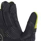 BELA ARMOUR PRO Moto Curta Luvas Preto Fluo Amarelo