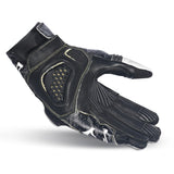 BELA ARMOUR PRO Moto Curta Luvas Preto Branco