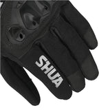 SHUA SHOT Motorcycle Textile Short Gloves Black Gray
