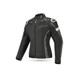 R-TECH KNIGHT RIDER 3 Moto Textil Senhora Curta Casacos Preto Branco Anthra