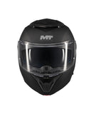 MT FU404SV ATOM 2 SV PUREE A1 Moto Modular Capacete Mate Preto