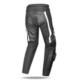 BELA X RACE Moto Couro Calcas Preto Antra Branco