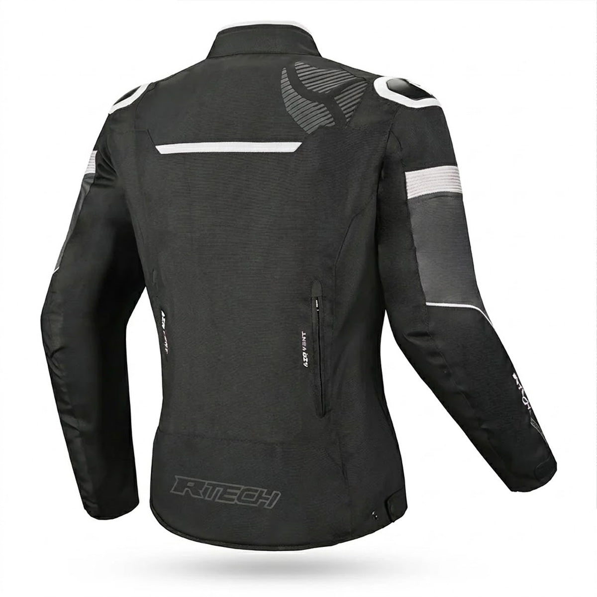 R-TECH KNIGHT RIDER 3 Moto Textil Senhora Curta Casacos Preto Branco Anthra – 2 – Maximomoto PT