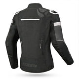 R-TECH KNIGHT RIDER 3 Moto Textil Senhora Curta Casacos Preto Branco Anthra