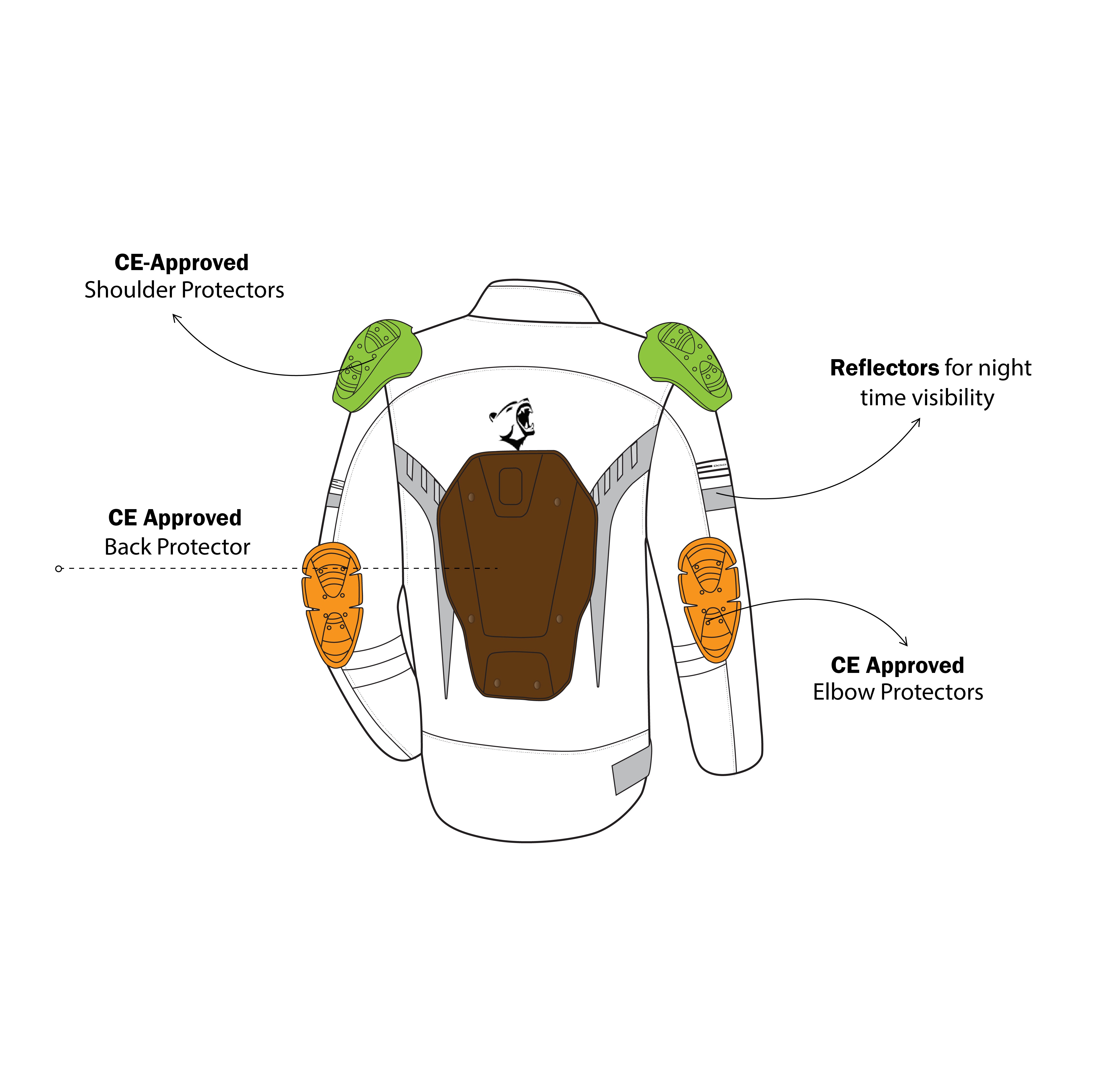 BELA BRADLEY Moto Homem Casacos Preto Laranja – 9 – Maximomoto PT