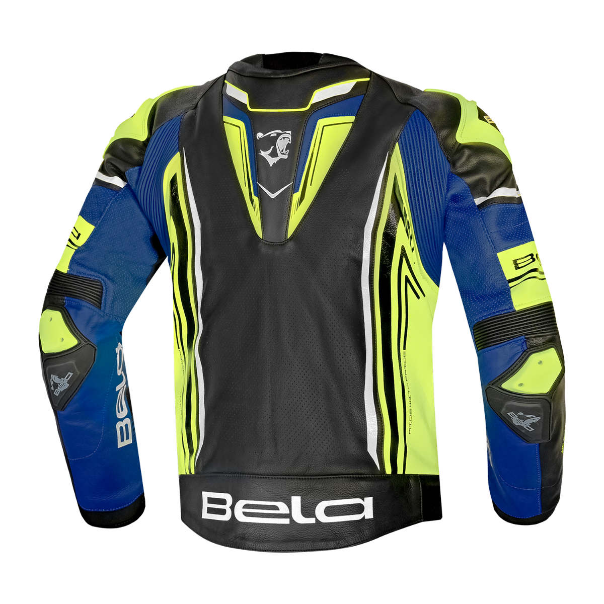 BELA BEAST Moto Couro Homem Preto Branco Amarelo Azul – 3 – Maximomoto PT