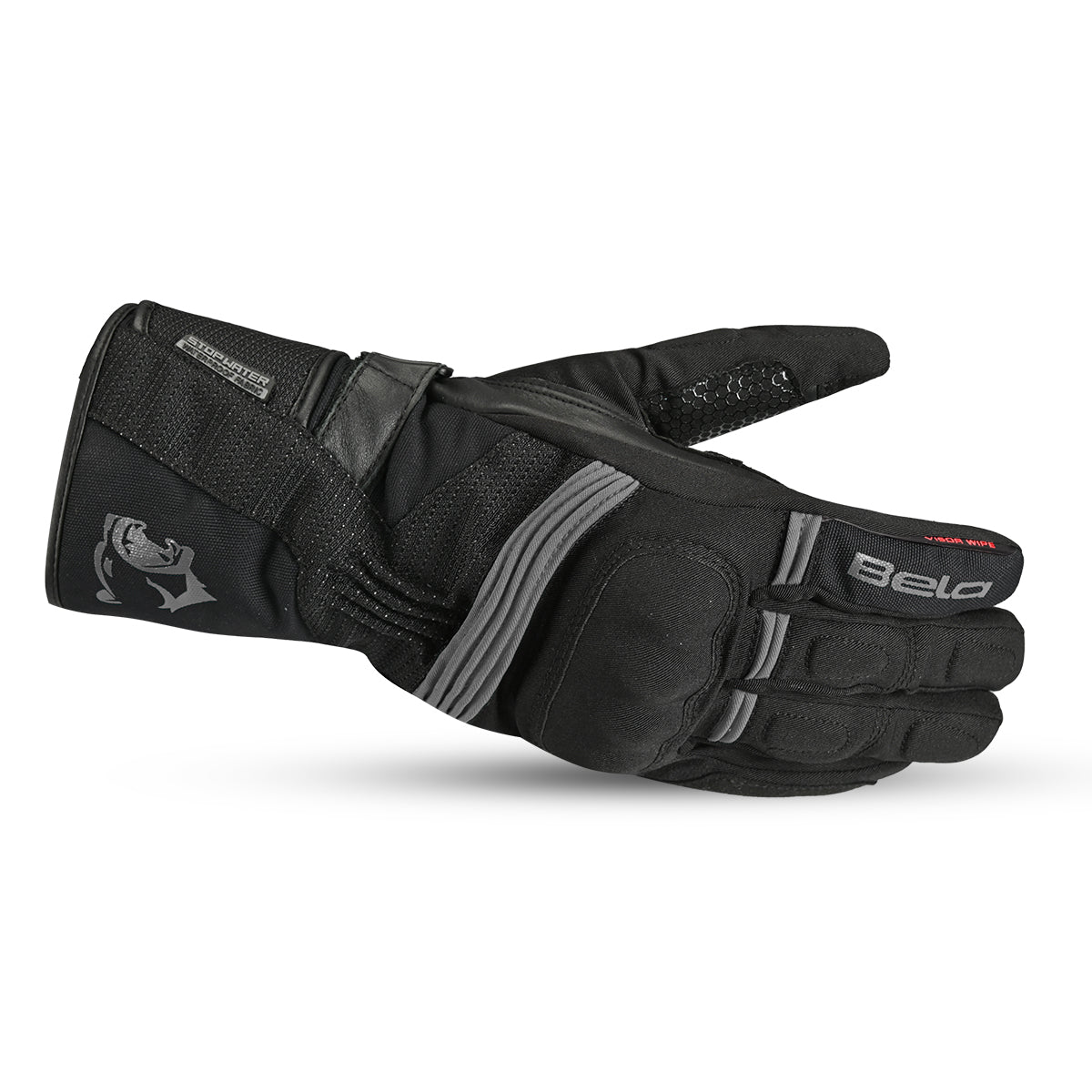 BELA STORM WINTER WP Senhora Textil Moto Luvas Preto Cinza