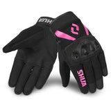 SHUA SHOT Moto Senhora Luvas Preto Rosa