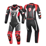 BELA X RACE 2 PC Moto Couro Fatos Preto Branco Vermelho
