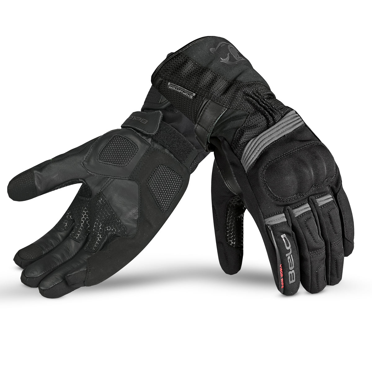 BELA STORM WINTER WP Senhora Textil Moto Luvas Preto Cinza
