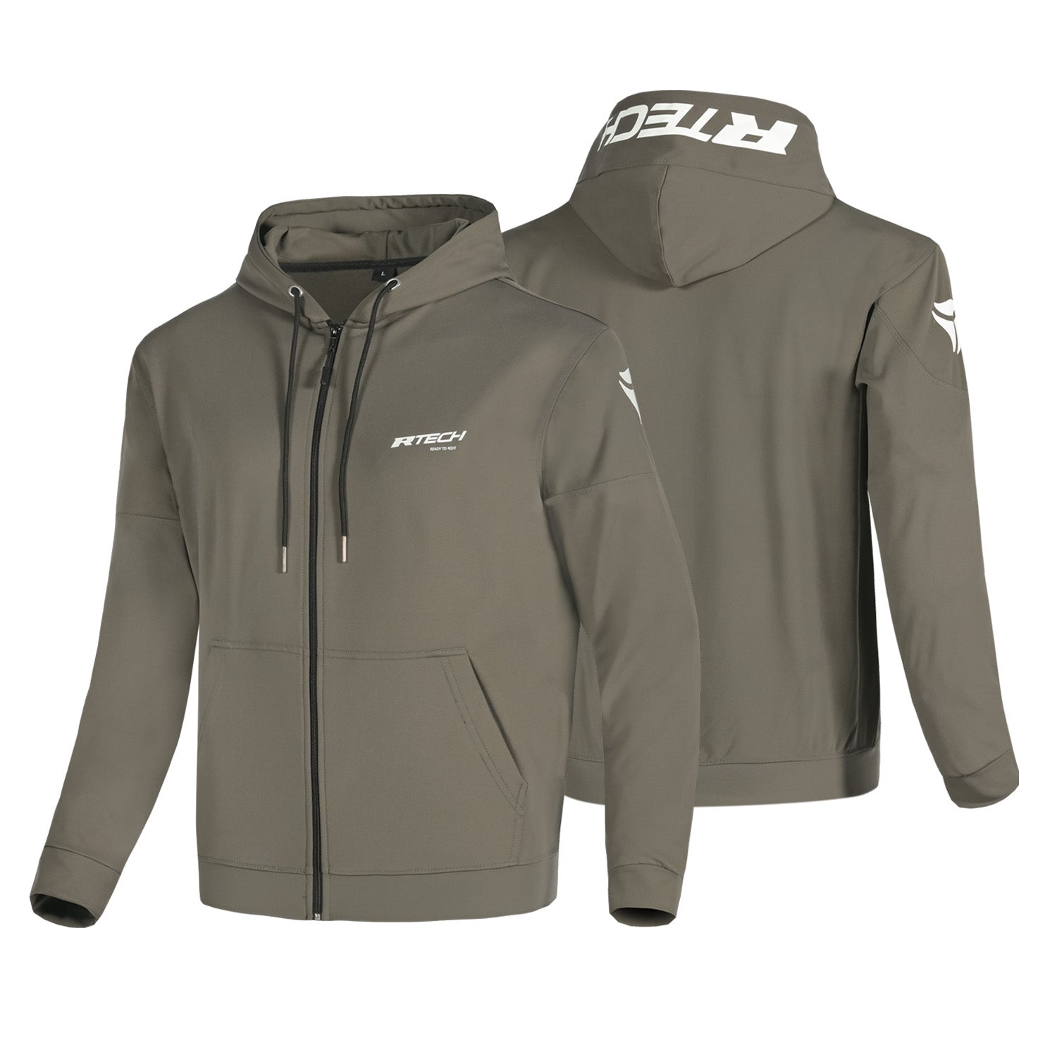 R-Tech Street X Casual Hoodie Olive Verde – 3 – Maximomoto PT