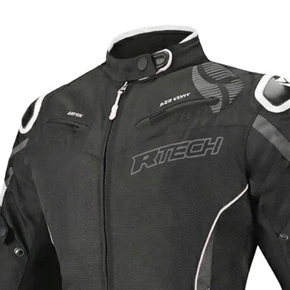R-TECH KNIGHT RIDER 3 Moto Textil Senhora Curta Casacos Preto Branco Anthra – 4 – Maximomoto PT