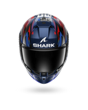 SHARK SKWAL CUP REPLICA ZARCO GP DE FRANCE Azul Chrome Rojo Casco De Moto