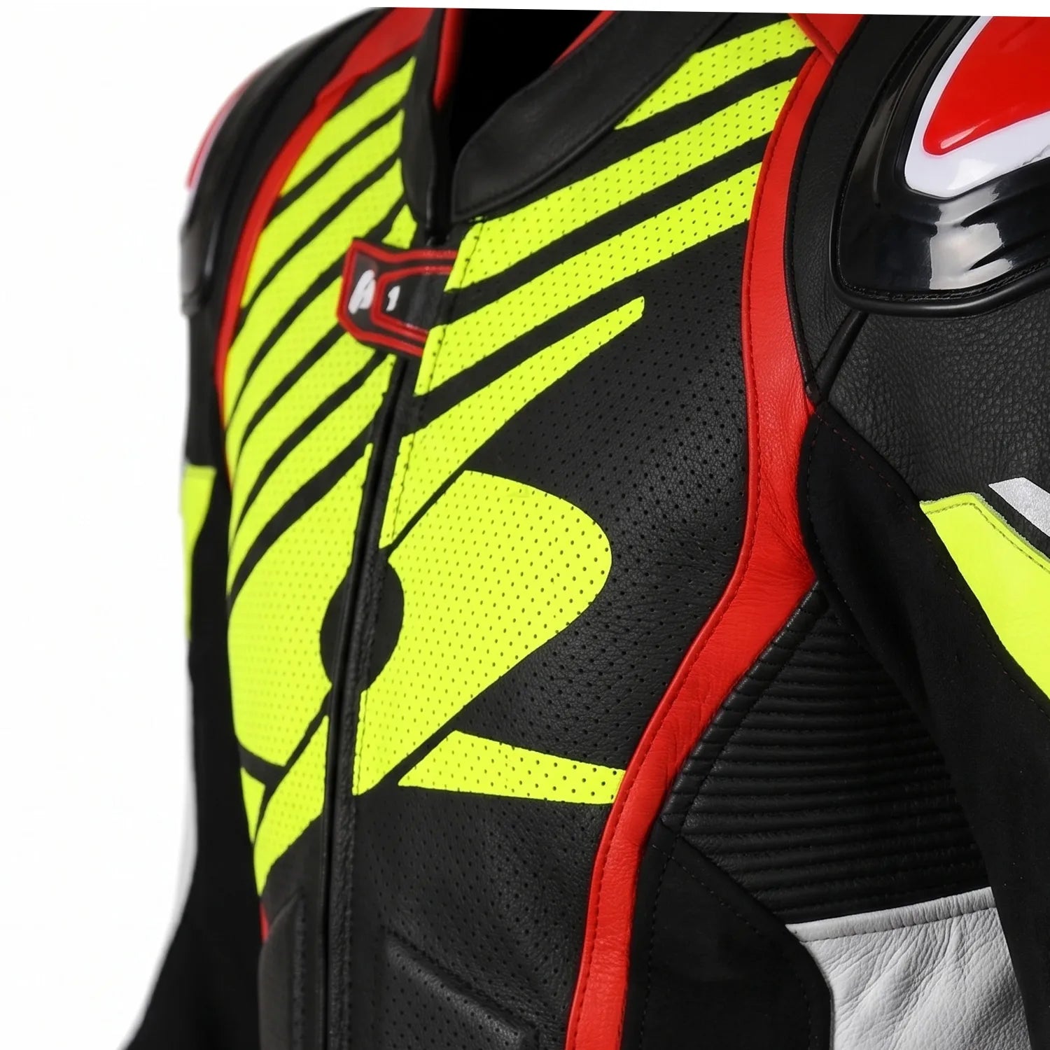 SPYKE ARAGON RACE 1PC FACT DE MOTO PRETO BRANCO VERMELHO FLUO AMARILLO – 4 – Maximomoto PT