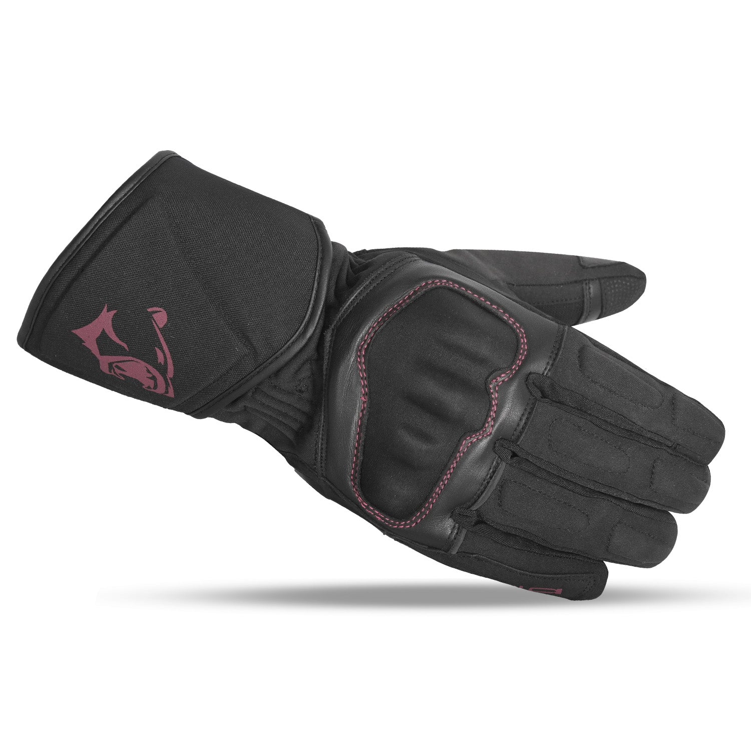 BELA FROST SHIELD Moto Luvas Preto Burdeos Burgundy
