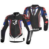 BELA BEAST Moto Couro Homem Preto Branco Azul Vermelho