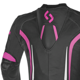 SHUA INFINITY Women's Motorcycle Jackets Black Fuchsia