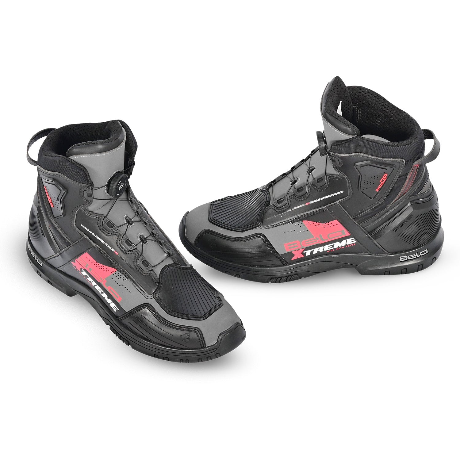 BELA EXTREME FORCE Moto Botas Preto Cinza Vermelho – 6 – Maximomoto PT