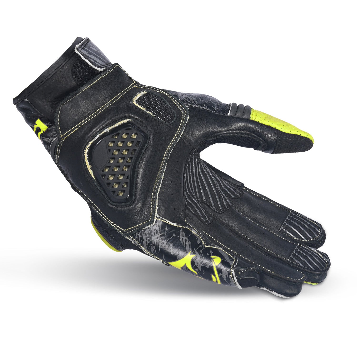 BELA ARMOUR PRO Moto Curta Luvas Preto Fluo Amarelo – 2 – Maximomoto PT