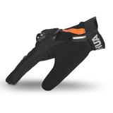 SHUA SHOT Moto Textil Curto Luvas Preto Laranja