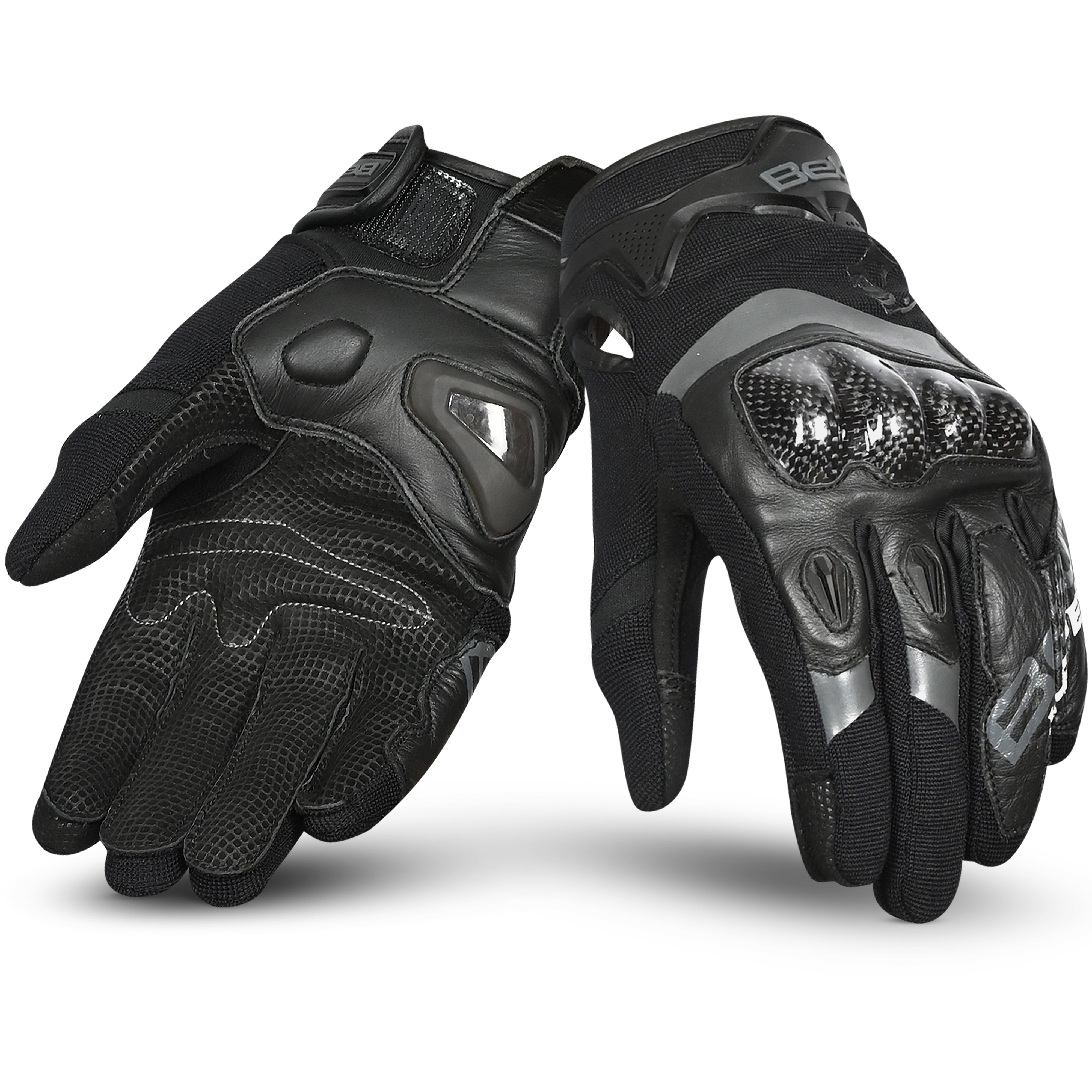BELA DARING Motorcycle Men's Leather Gloves Black – 1 – Maximomoto PT