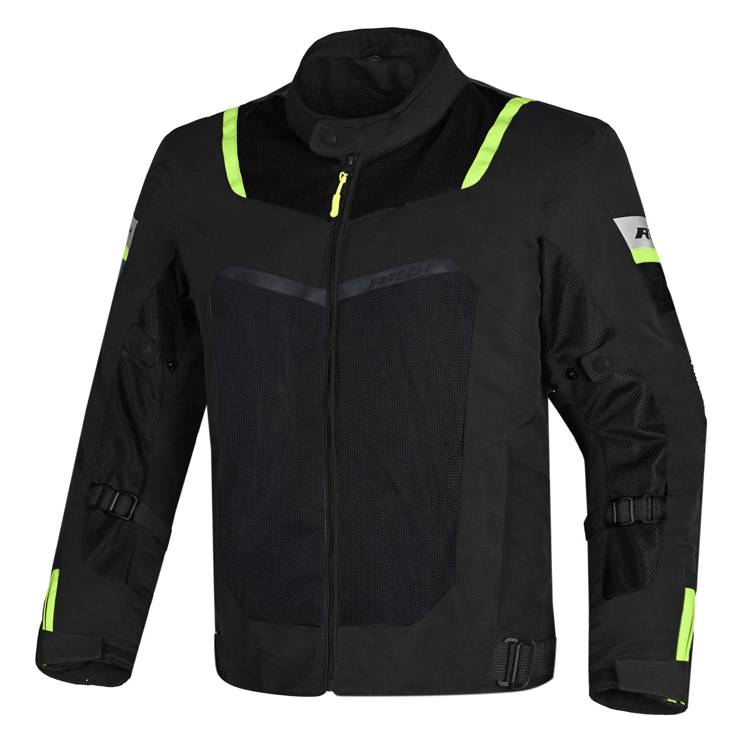 R-TECH SPIRAL MESH Motorcycle Jackets - Yellow, Black, Fluorescent Red – 1 – Maximomoto PT