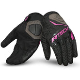 R-TECH RIDE PRO Moto Senhora Luvas Preto Fúcsia