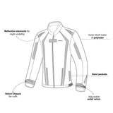 R-TECH MARSHAL Moto Senhora Textil Casacos Preto Rosa