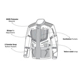 BELA WATSON Men's Motorcycle Jackets Black Khaki Yellow White
