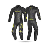 SHUA MONO 1 PC INFINITY Moto Homem Fatos Preto Fluorescente Amarelo