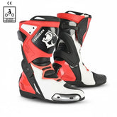 BELA RACE PRO (R-6) Moto Couro Botas Branco Preto Vermelho – Maximomoto PT