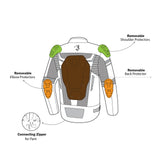 BELA SPRINTER Moto Textil Casaco Preto Branco Cinza