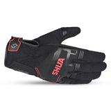 SHUA SEA BREEZE Moto Luvas Pretas Vermelhas