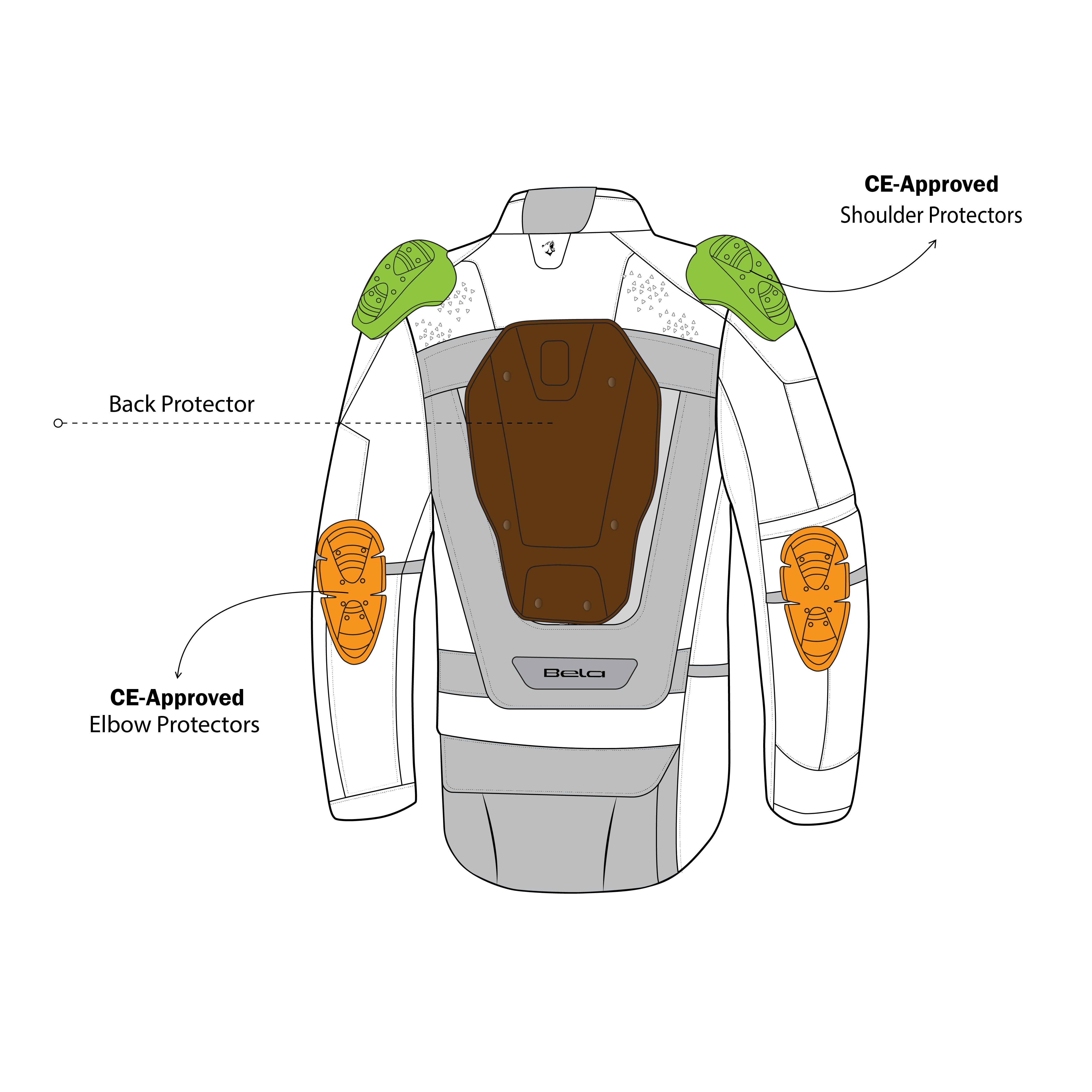 BELA CROSSROAD EXTREME WP Motorcycle Textile Jackets Ice Gray Black – 15 – Maximomoto PT